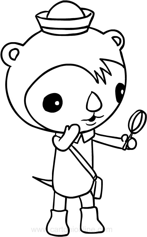 Shellington the Sloth of the Octonauts coloring page to print and color
