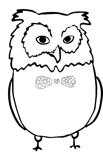 Coloring page of an owl