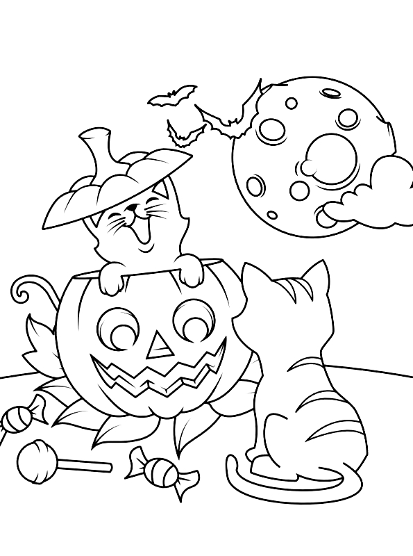 Dibujo 11 de Halloween para imprimir y colorear