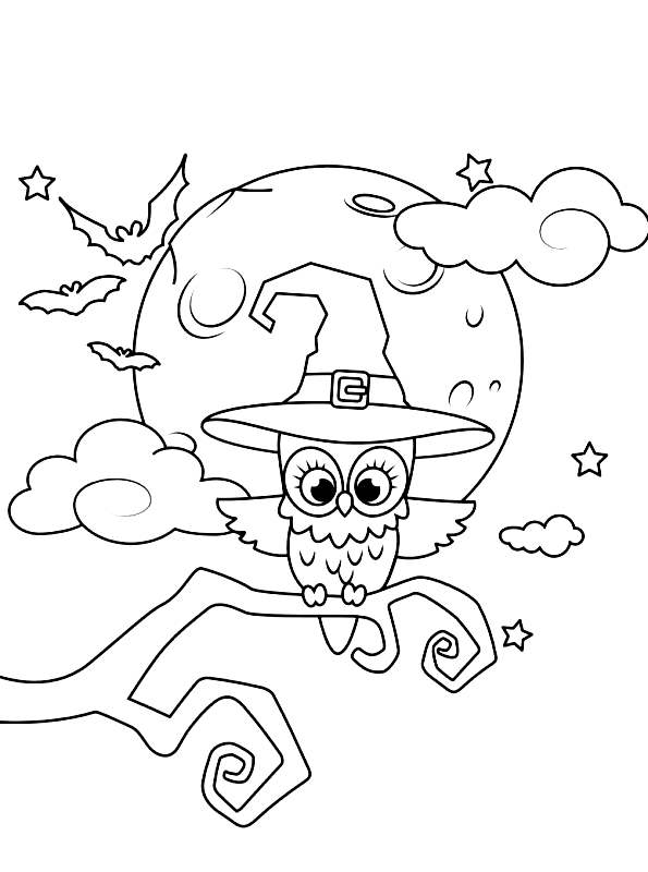 Drawing 15 from Halloween to print and color