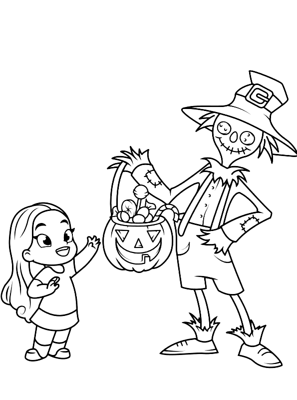 Drawing 18 from Halloween to print and color