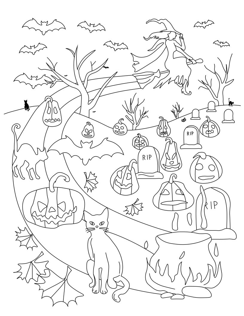 Disegno da colorare di halloween per bambini