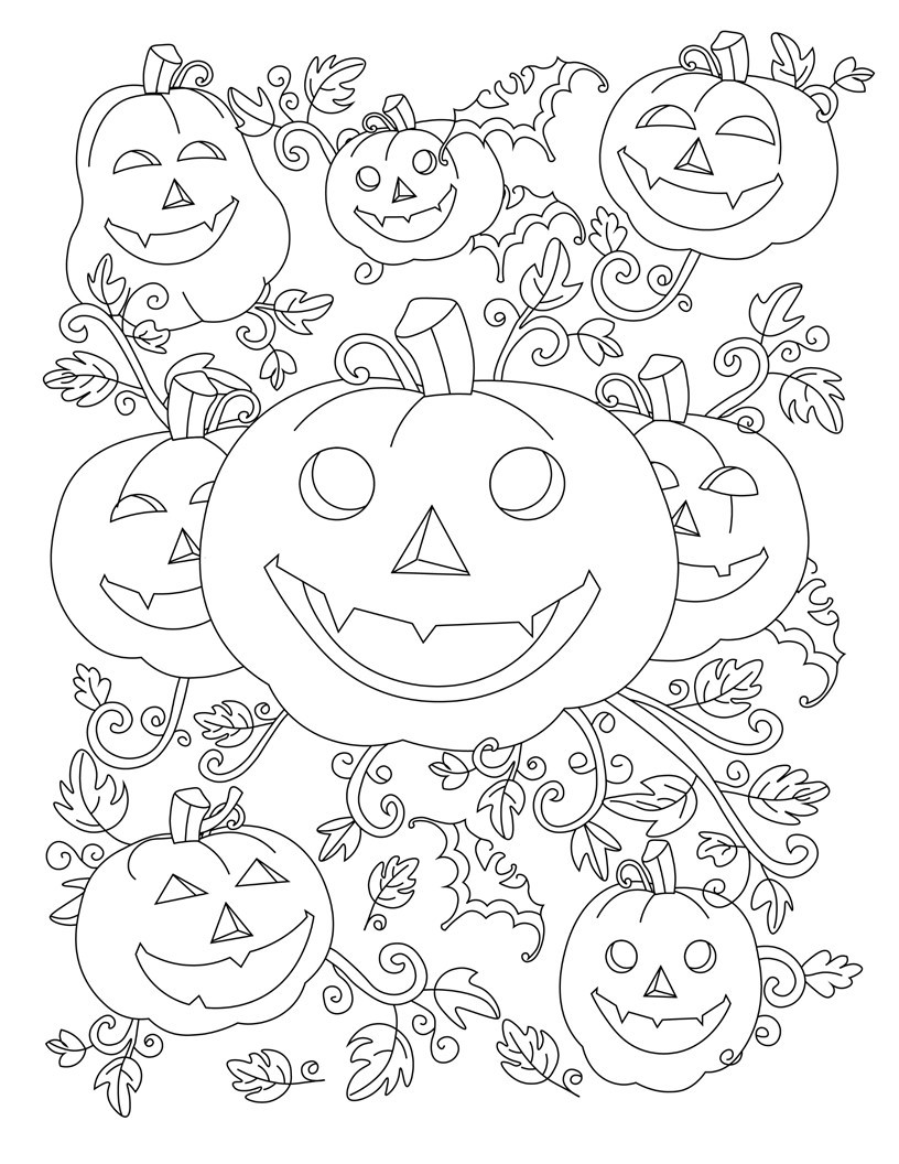 Página para colorear de Halloween para niños