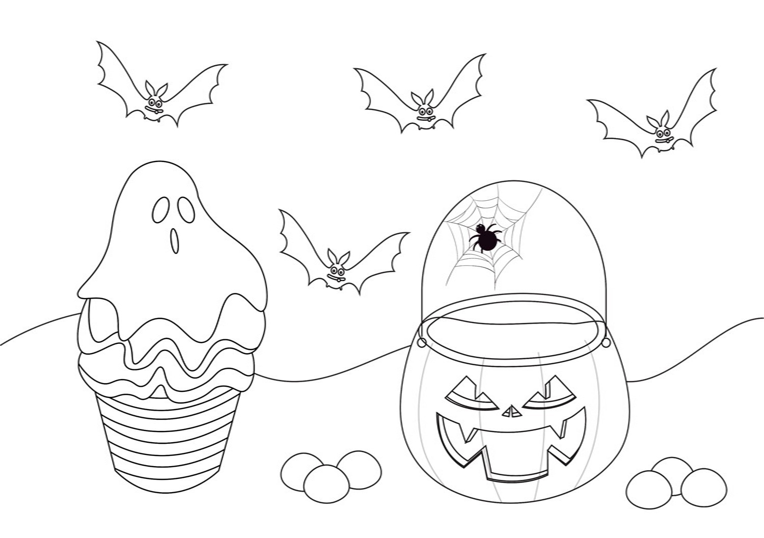 Página para colorear de Halloween para niños