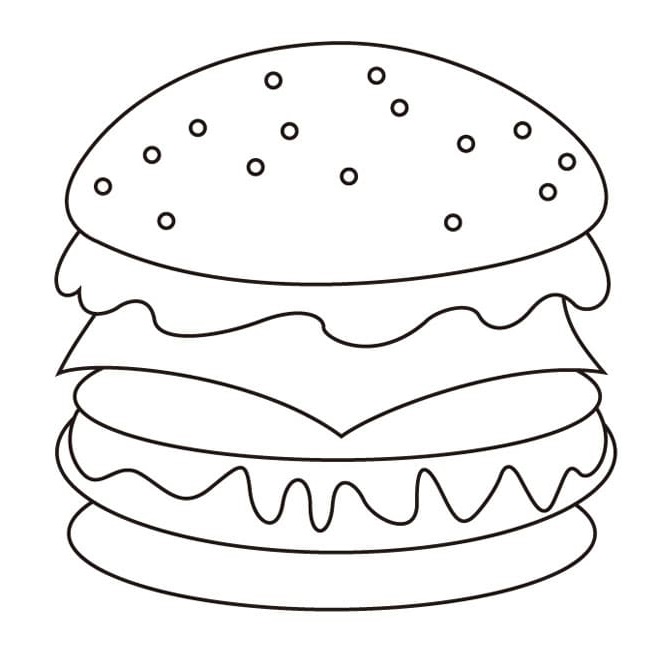 Kolorowanki Hamburger 39 Hamburger do wydrukowania i pokolorowania