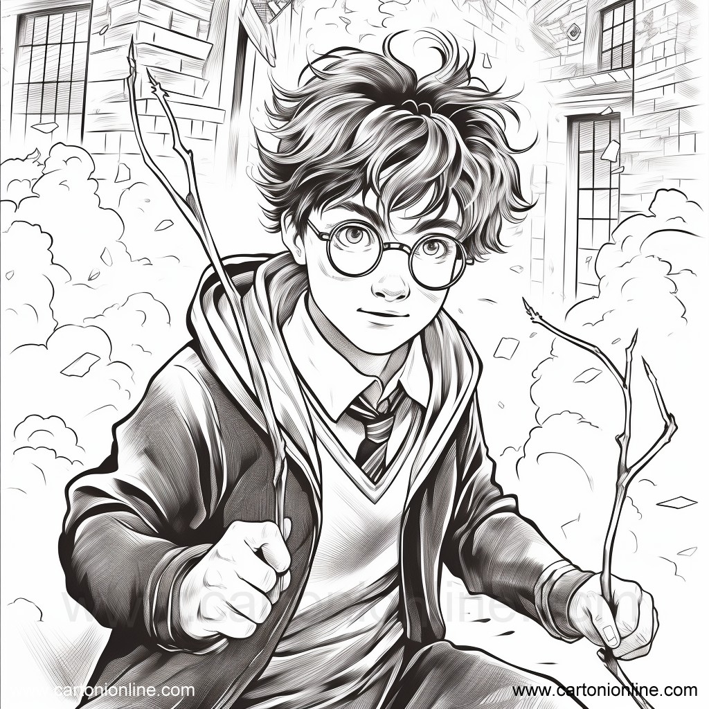 Coloriage 03 de Harry Potter � imprimer et colorier