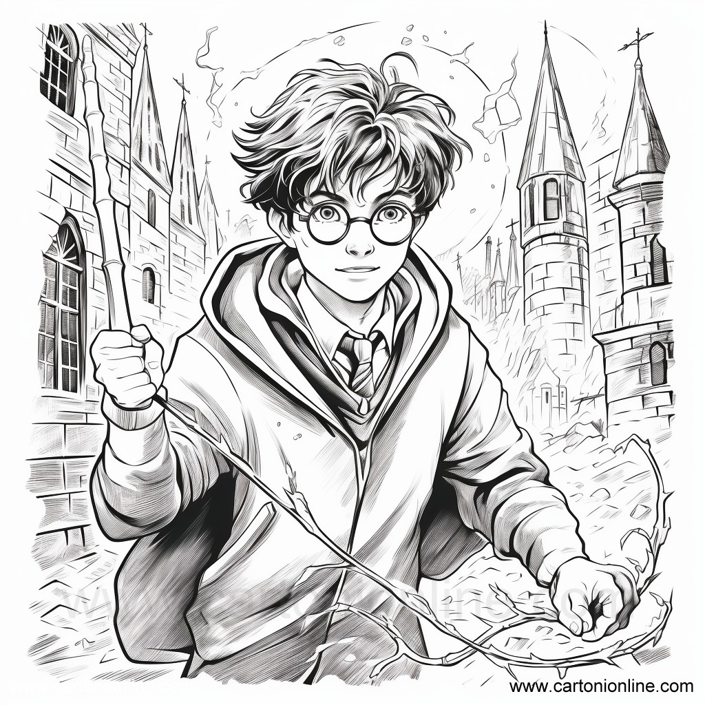 Coloriage 04 de Harry Potter � imprimer et colorier
