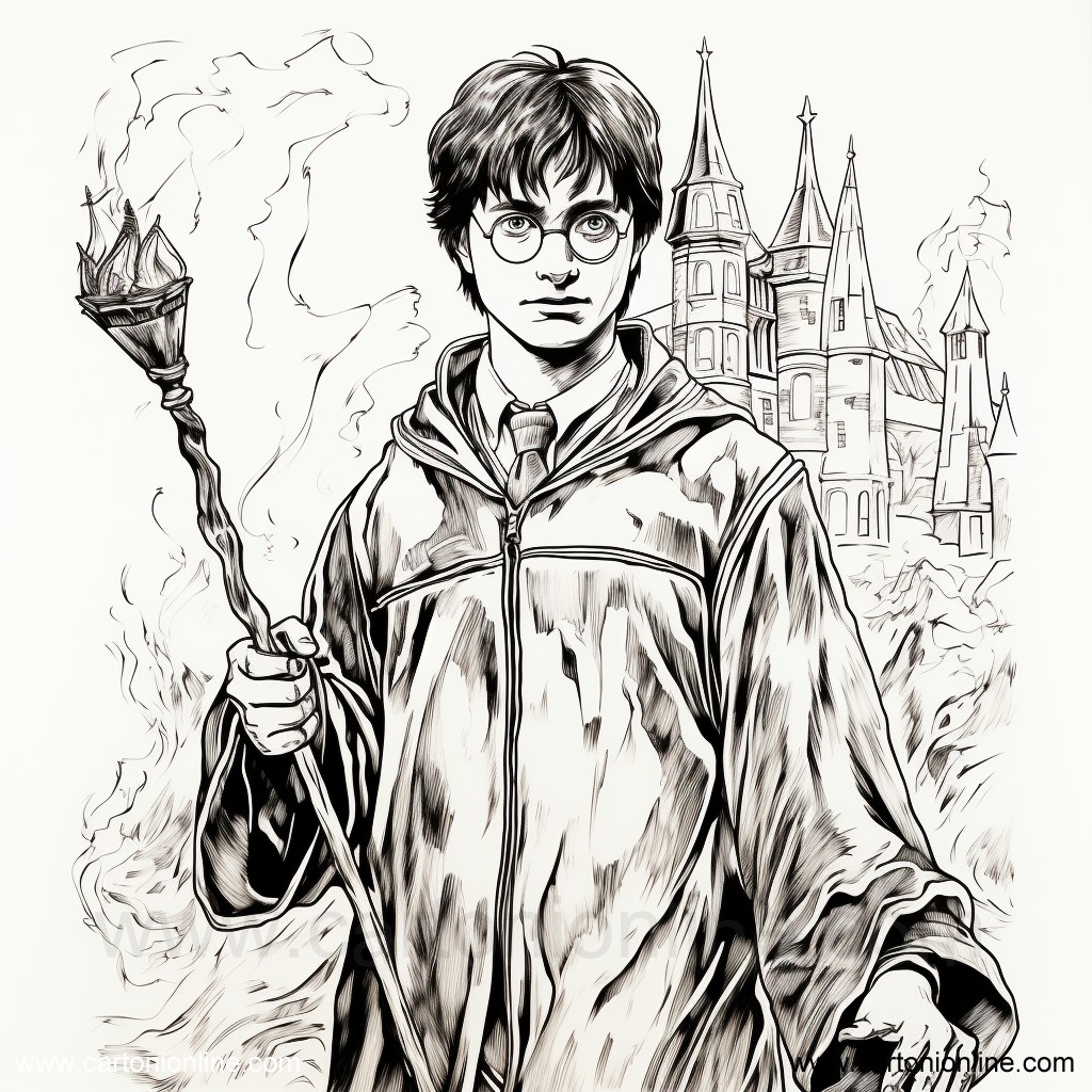 Disegno 06 di Harry Potter da stampare e colorare