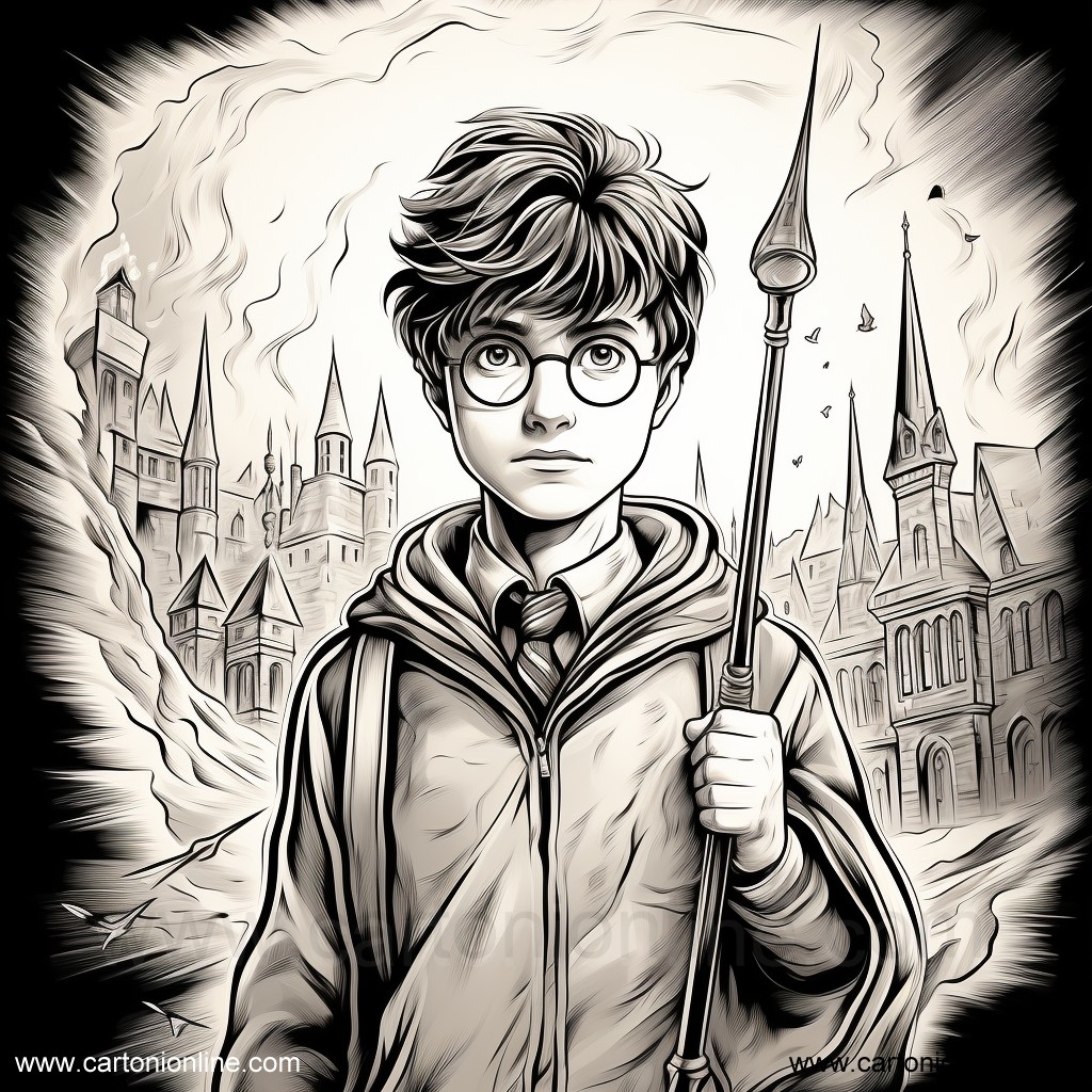 Disegno 07 di Harry Potter da stampare e colorare