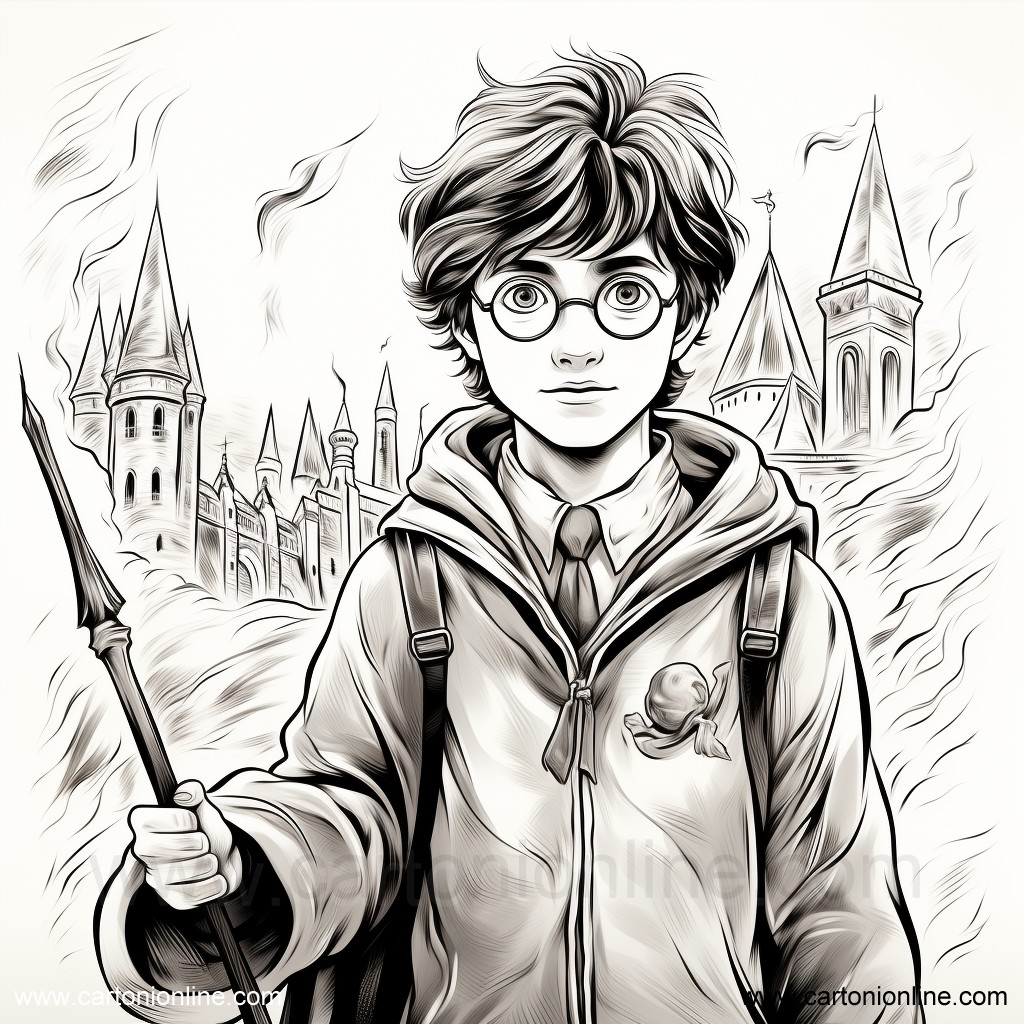 Coloriage 09 de Harry Potter � imprimer et colorier