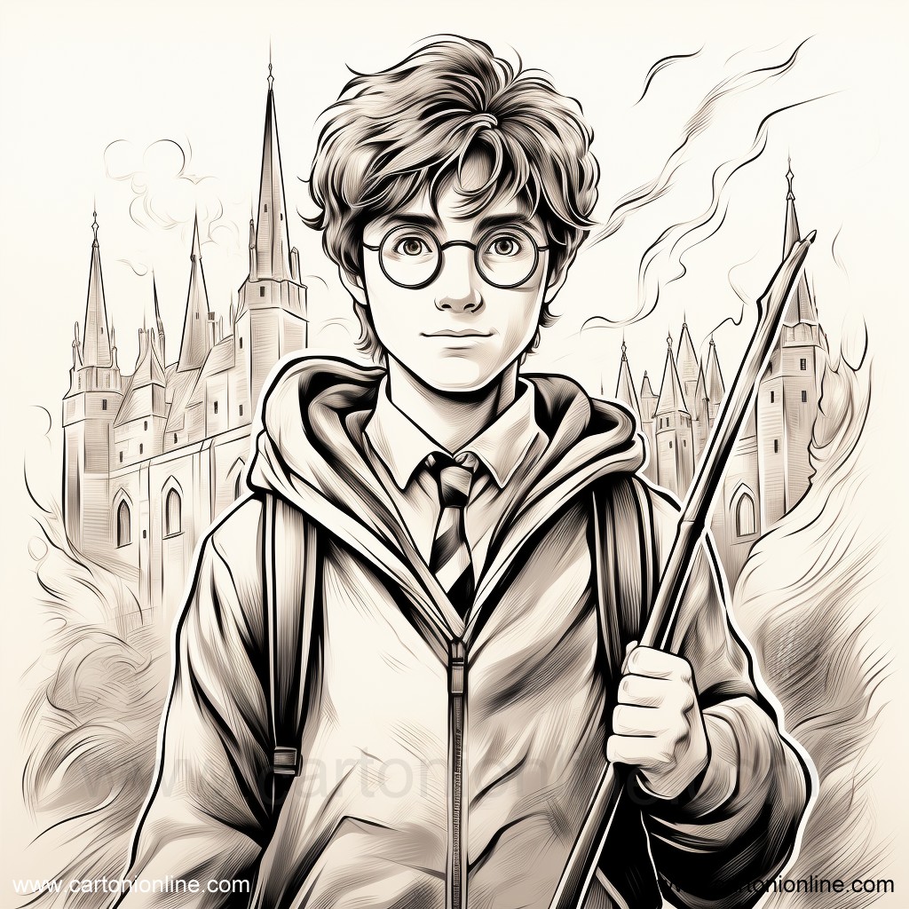 Disegno Harry Potter 10 di Harry Potter da stampare e colorare
