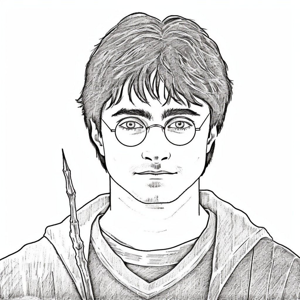 Disegno di Harry Potter (Daniel Radcliffe) 03 di Harry Potter da stampare e colorare