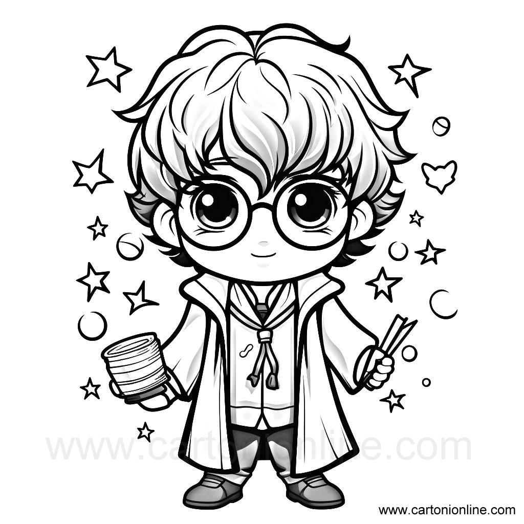 Disegno Harry Potter kawaii 10 di Harry Potter kawaii da stampare e colorare