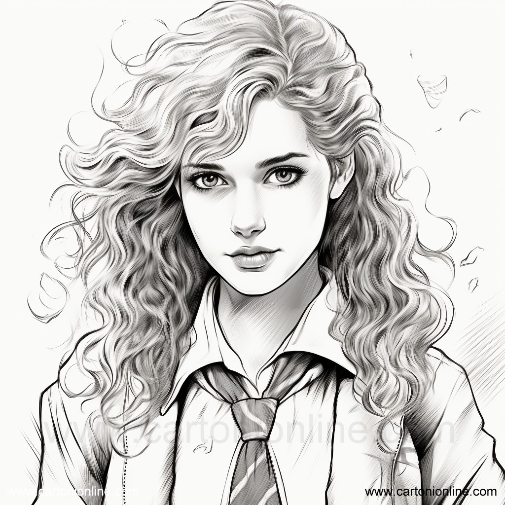 Coloriage 01 de Hermione Granger � imprimer et colorier