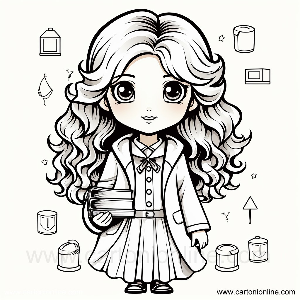 Hermione Granger 03  coloring pages to print and coloring