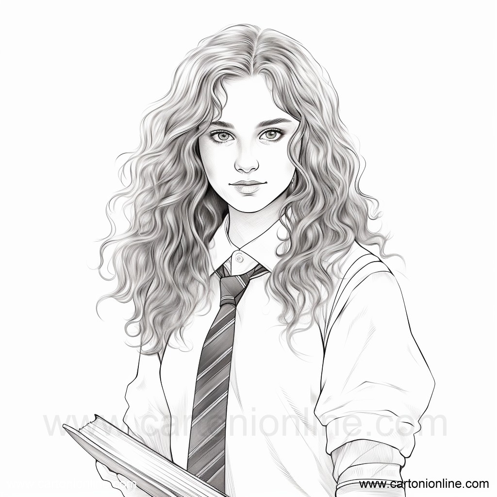 Hermione Granger 04  coloring page to print and coloring