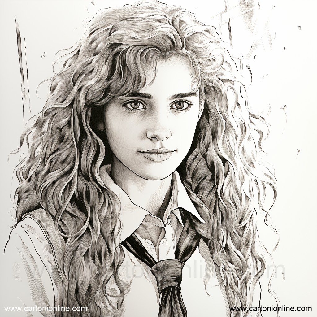Disegno Hermione Granger 05 di Hermione Granger da stampare e colorare