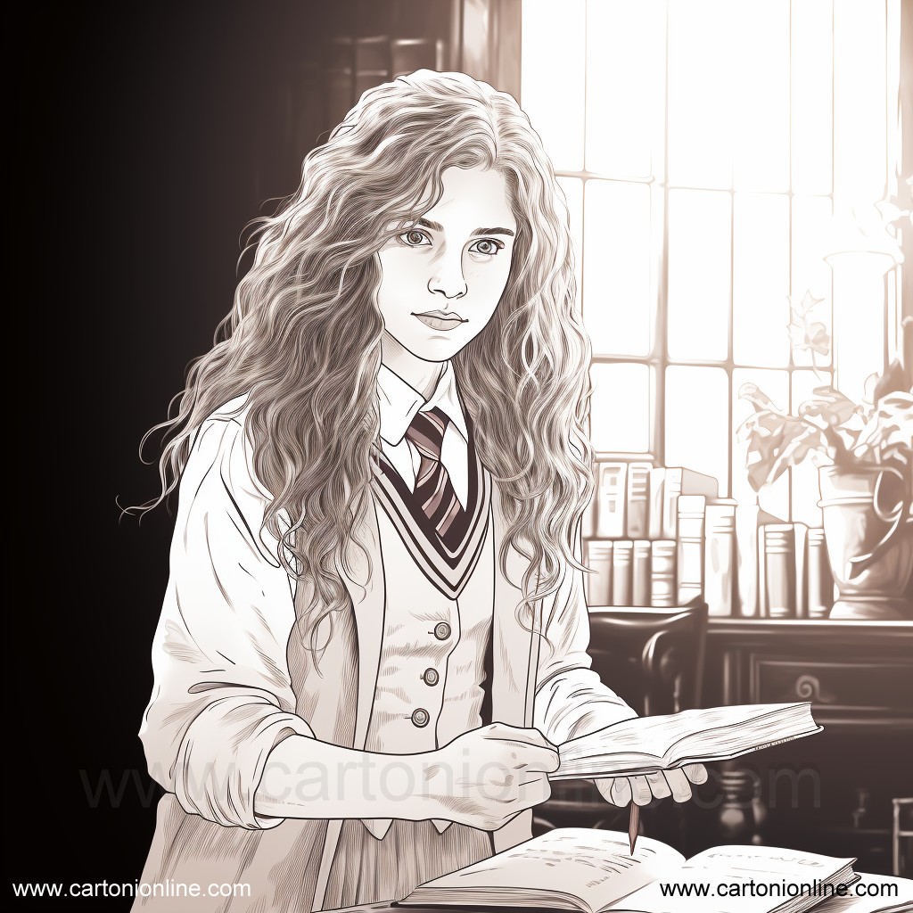 Kolorowanki Hermione Granger 10 Hermione Granger do wydrukowania i pokolorowania