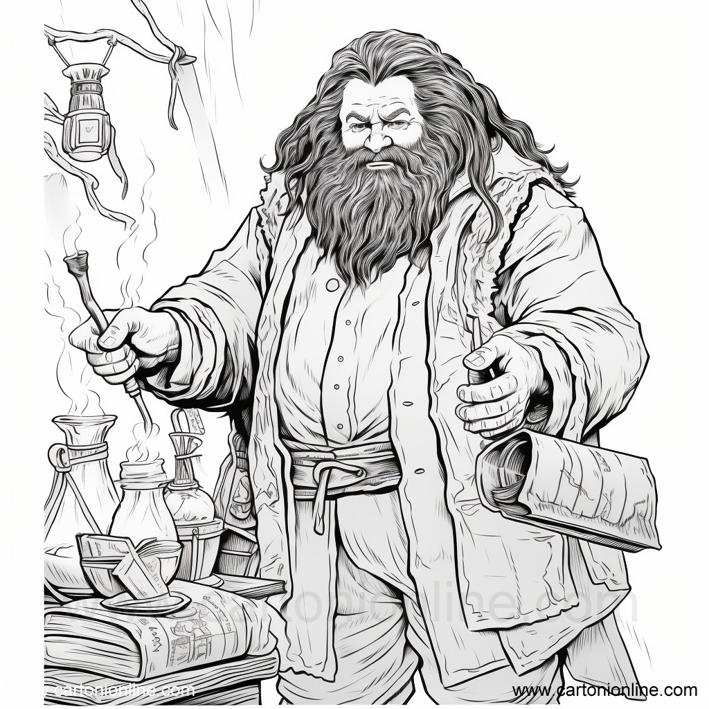 Rubeus Hagrid 04  coloring page to print and coloring