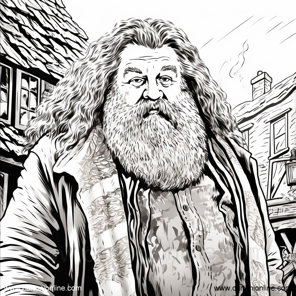 Rubeus Hagrid 08  coloring page to print and coloring