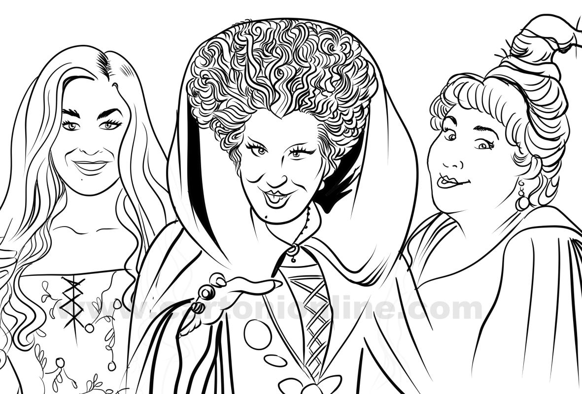 Hocus Pocus 04 Hocus Pocus coloring page to print and coloring