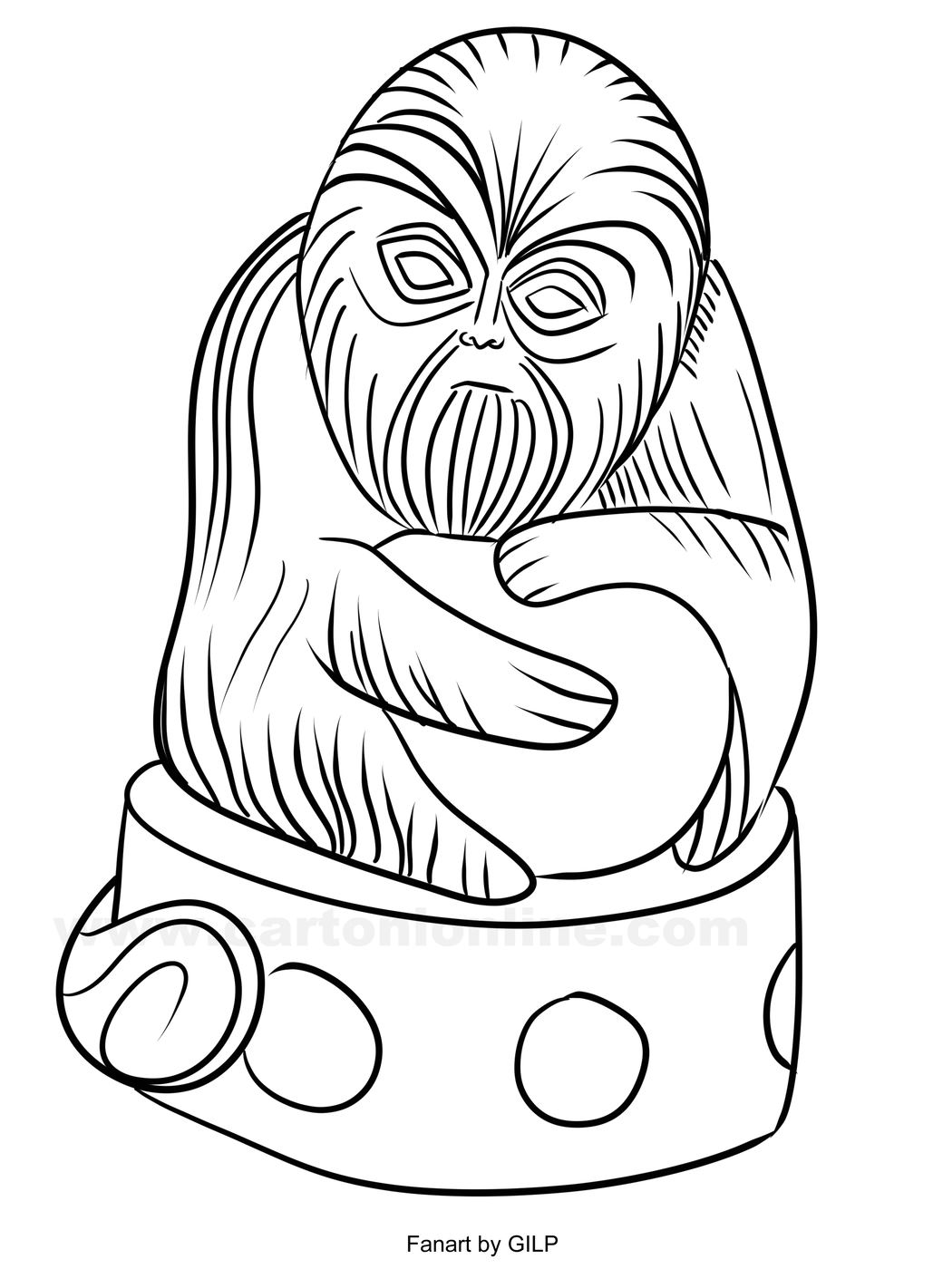 Coloriage de Demiguise Statue de Hogwarts Legacy  imprimer et colorier