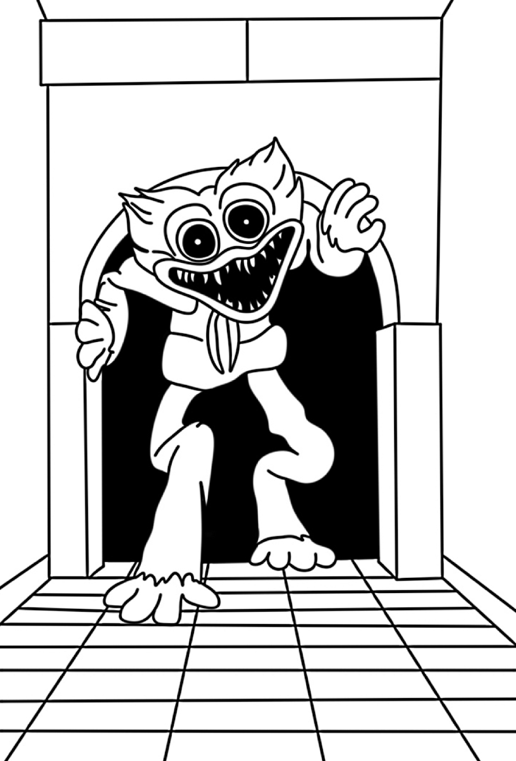 Huggy Wuggy 04 Huggy Wuggy coloring page to print and coloring