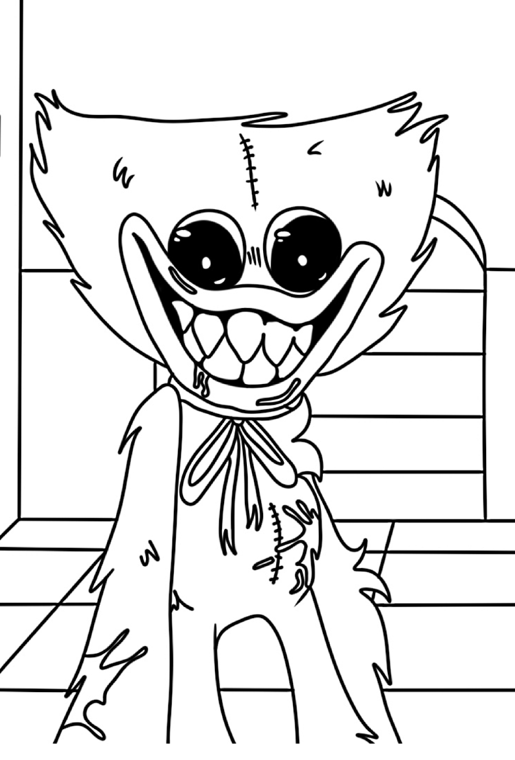 Huggy Wuggy 08  coloring page to print and coloring