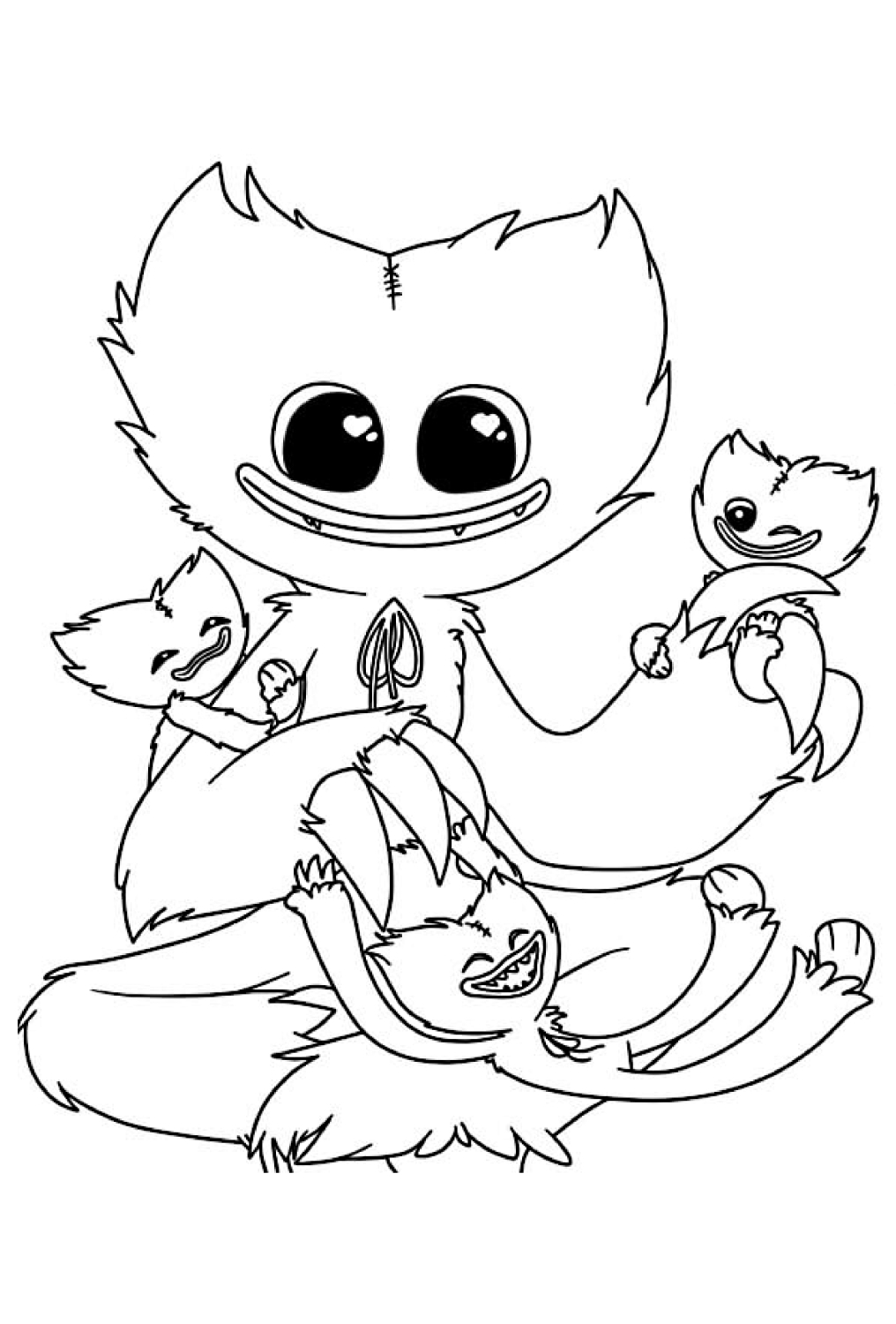 Dibujo 13 de Huggy Wuggy para imprimir y colorear