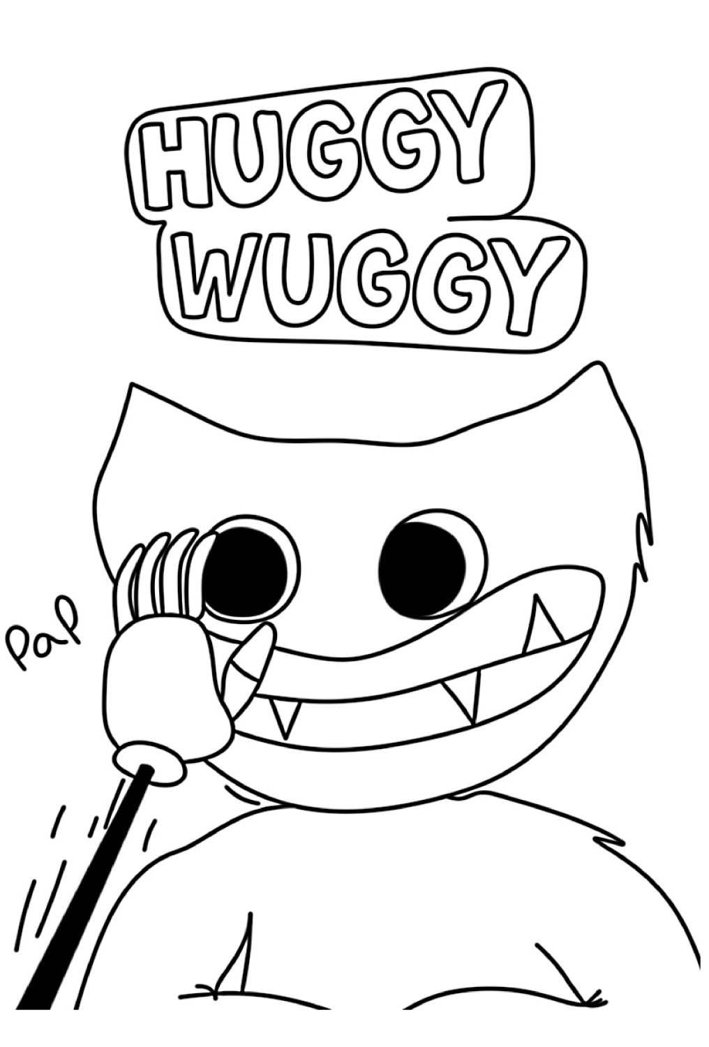 Desenho 29 de Huggy Wuggy para imprimir e colorir