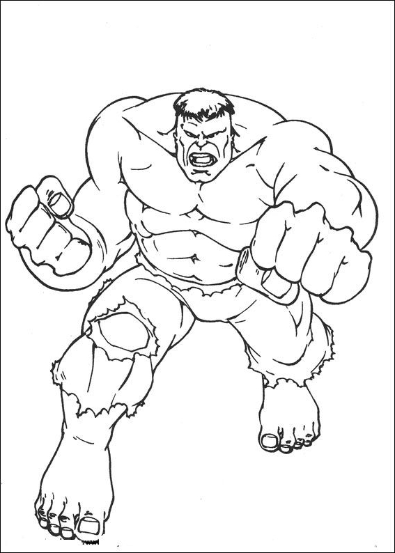 Disegno 9 di Hulk da stampare e colorare