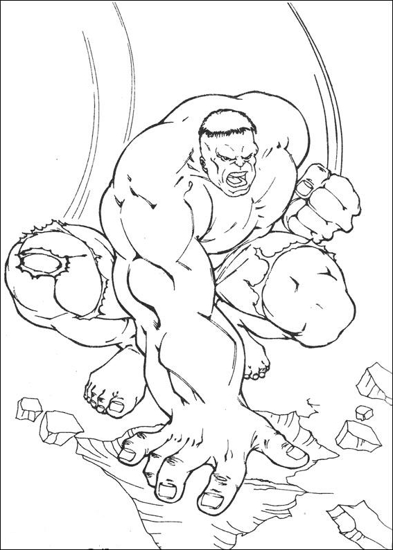 Disegno 17 di Hulk da stampare e colorare