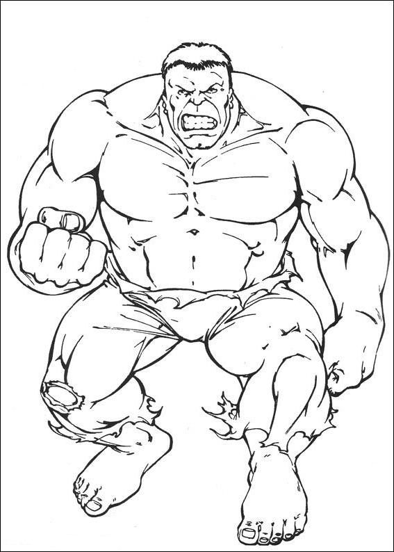 Disegno 19 di Hulk da stampare e colorare