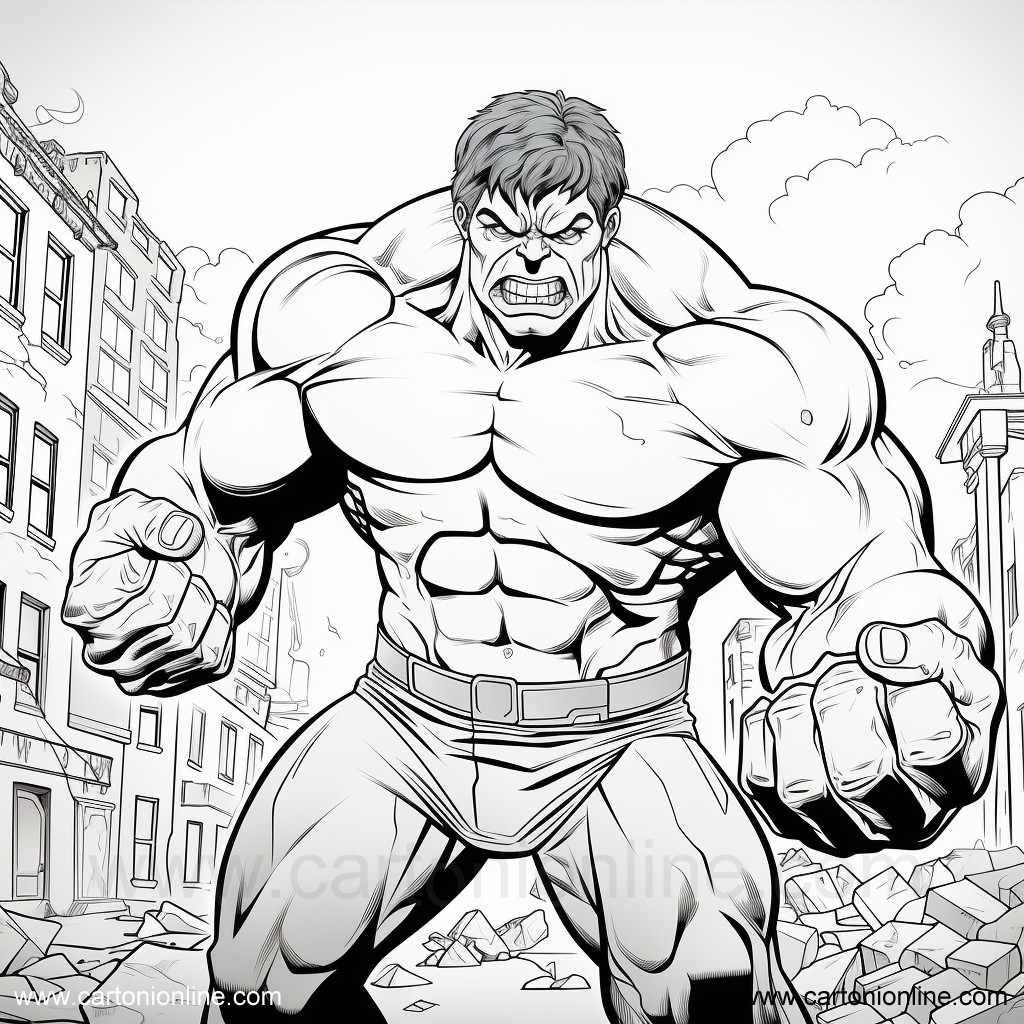 Hulk 05  coloring page to print and coloring
