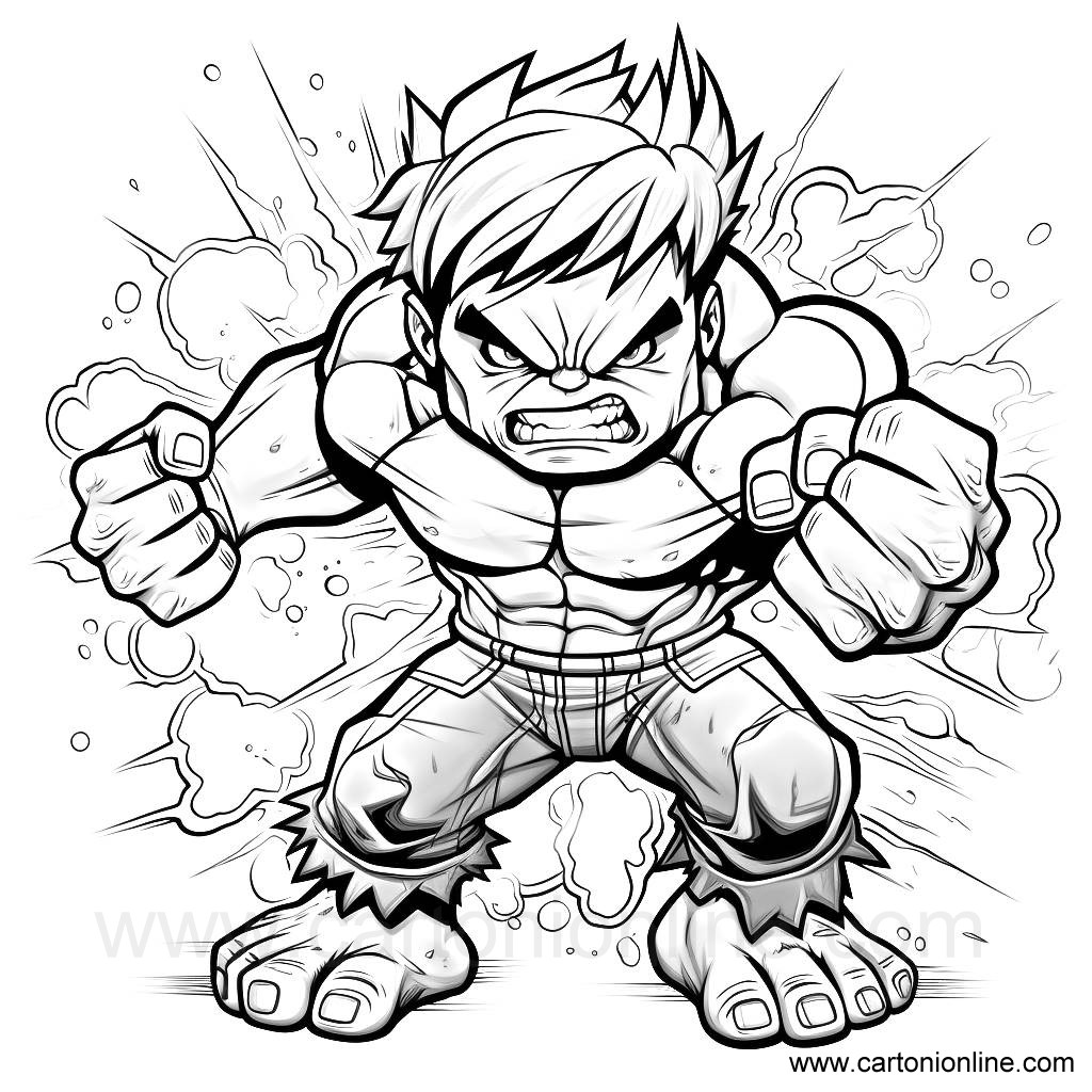 Hulk 30  coloring page to print and coloring
