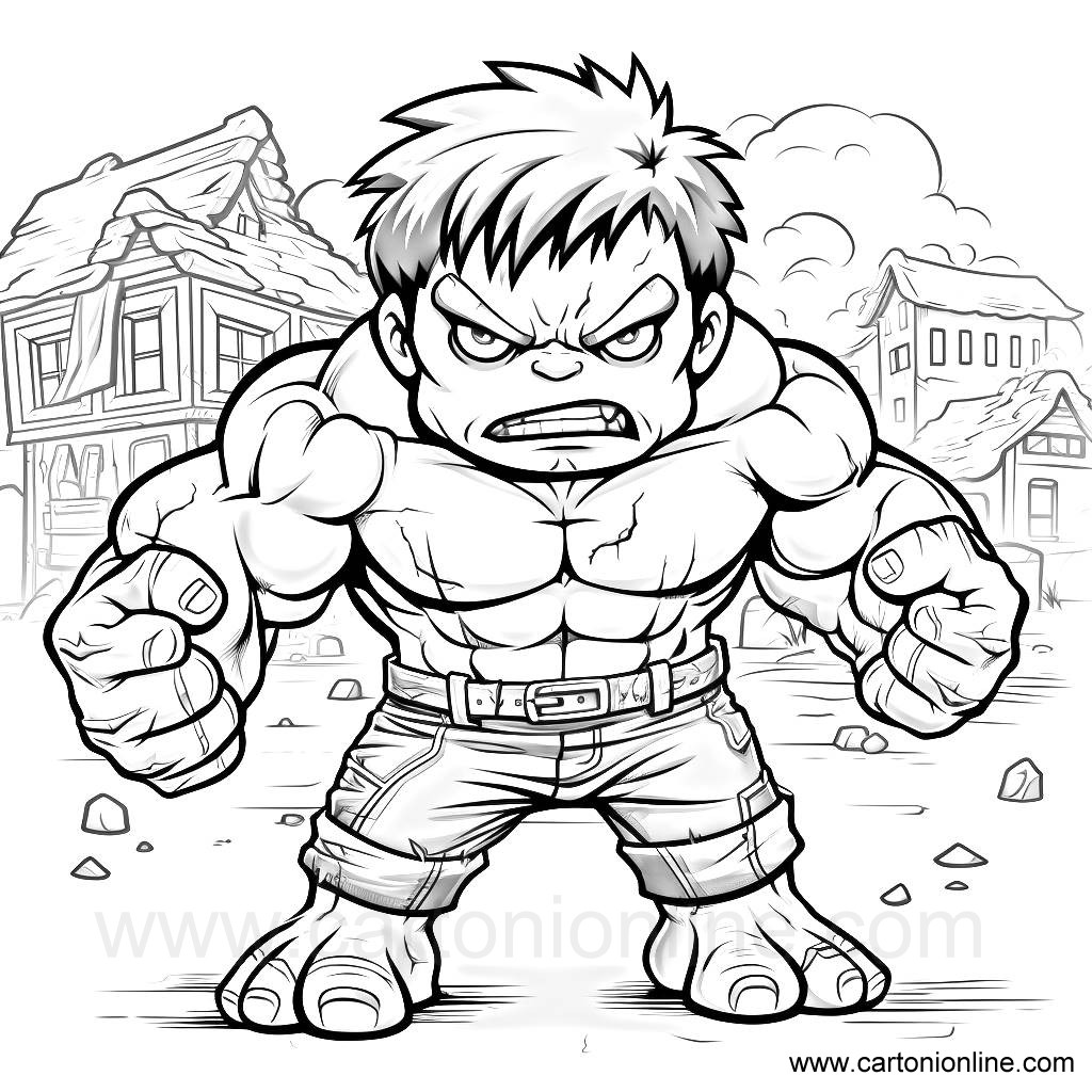 Hulk 38  coloring page to print and coloring