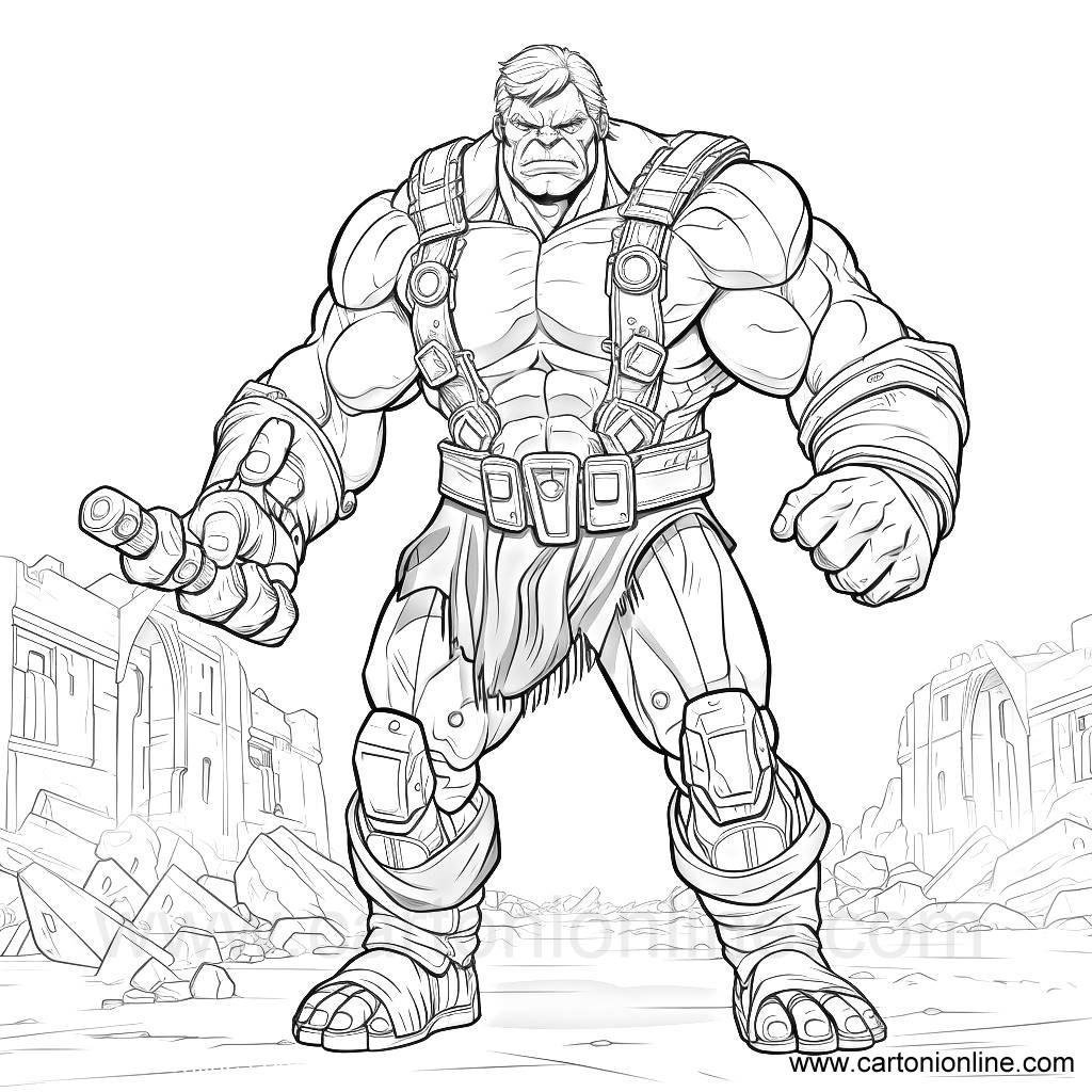 Dibujo 45 de Hulk para imprimir y colorear