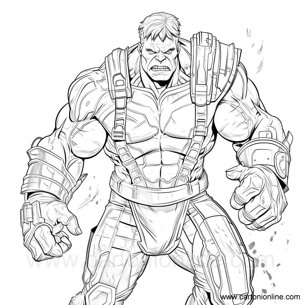 Dibujo 48 de Hulk para imprimir y colorear