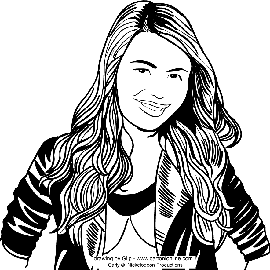 Coloriage de Carly Shay de iCarly  imprimer et colorier