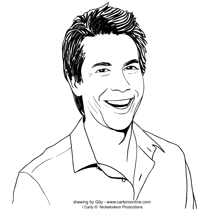 Spencer Shay from iCarly coloring page to print and coloring