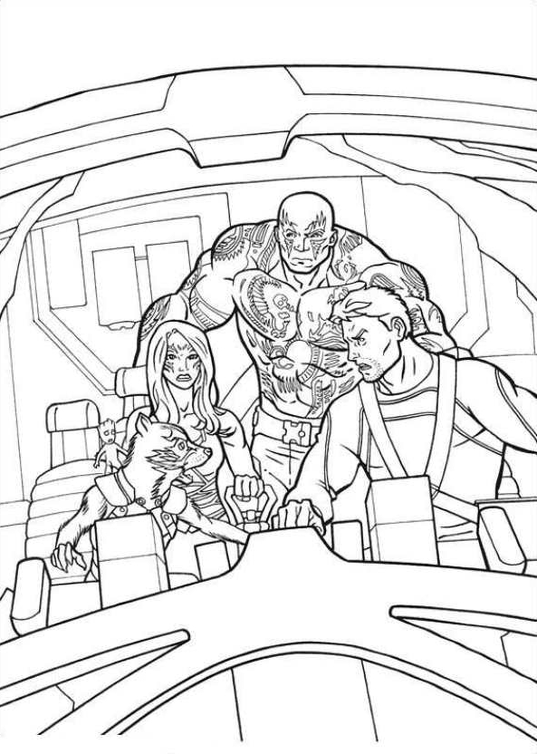 Drawing 15 from Guardians of the Galaxy coloring page to print and coloring
