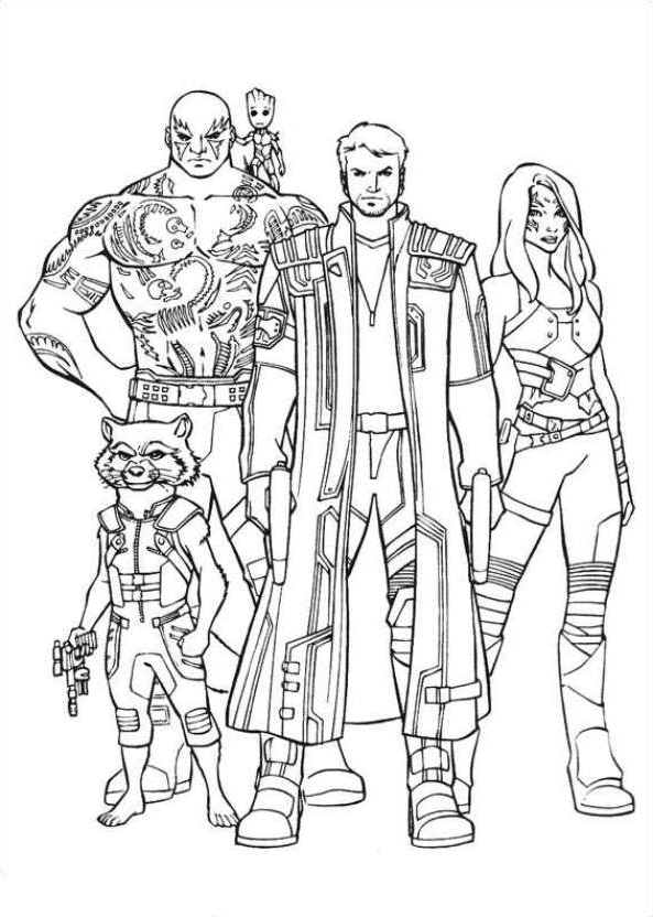 Drawing 19 from Guardians of the Galaxy coloring page to print and coloring
