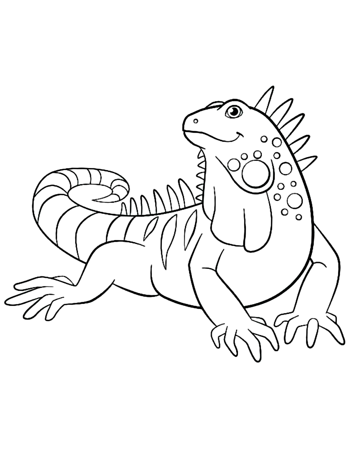 Dibujo 17 iguanas para imprimir y colorear