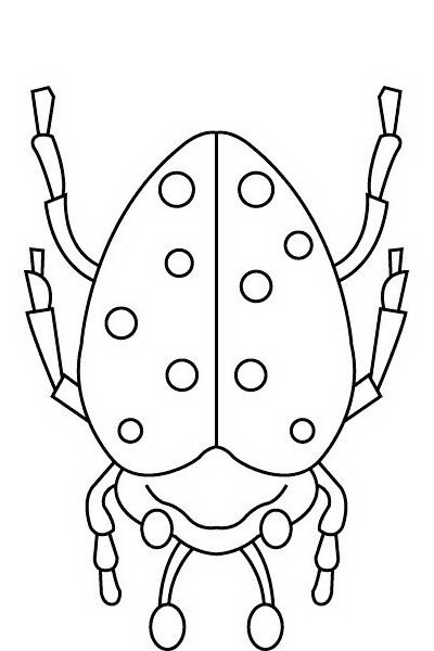 Desenho 18 de insetos para imprimir e colorir