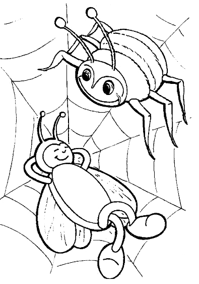 Drawing 19 from insects coloring page to print and coloring