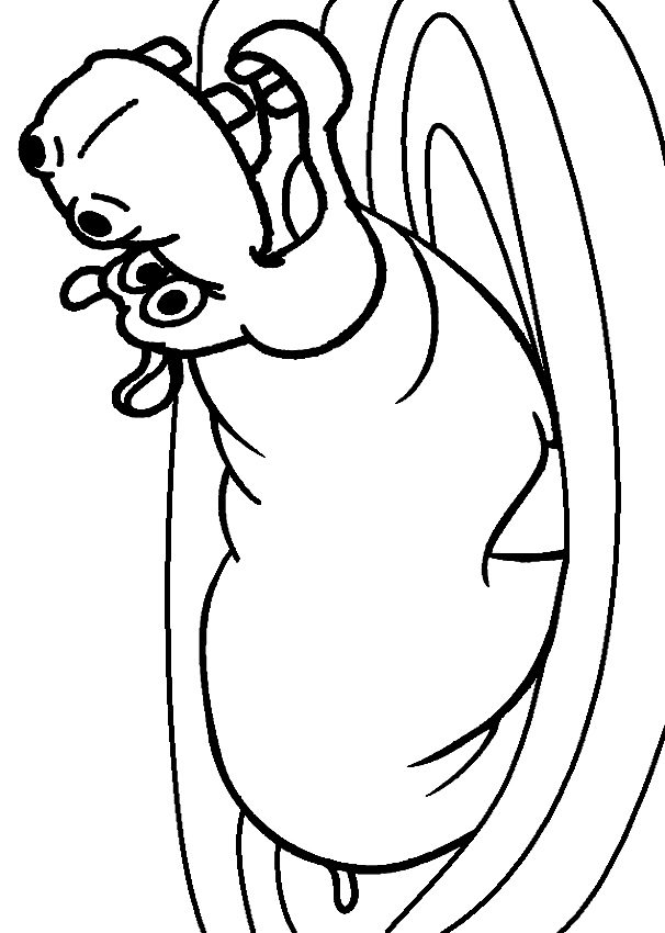 Drawing 24 from Hippopotamuses coloring page to print and coloring