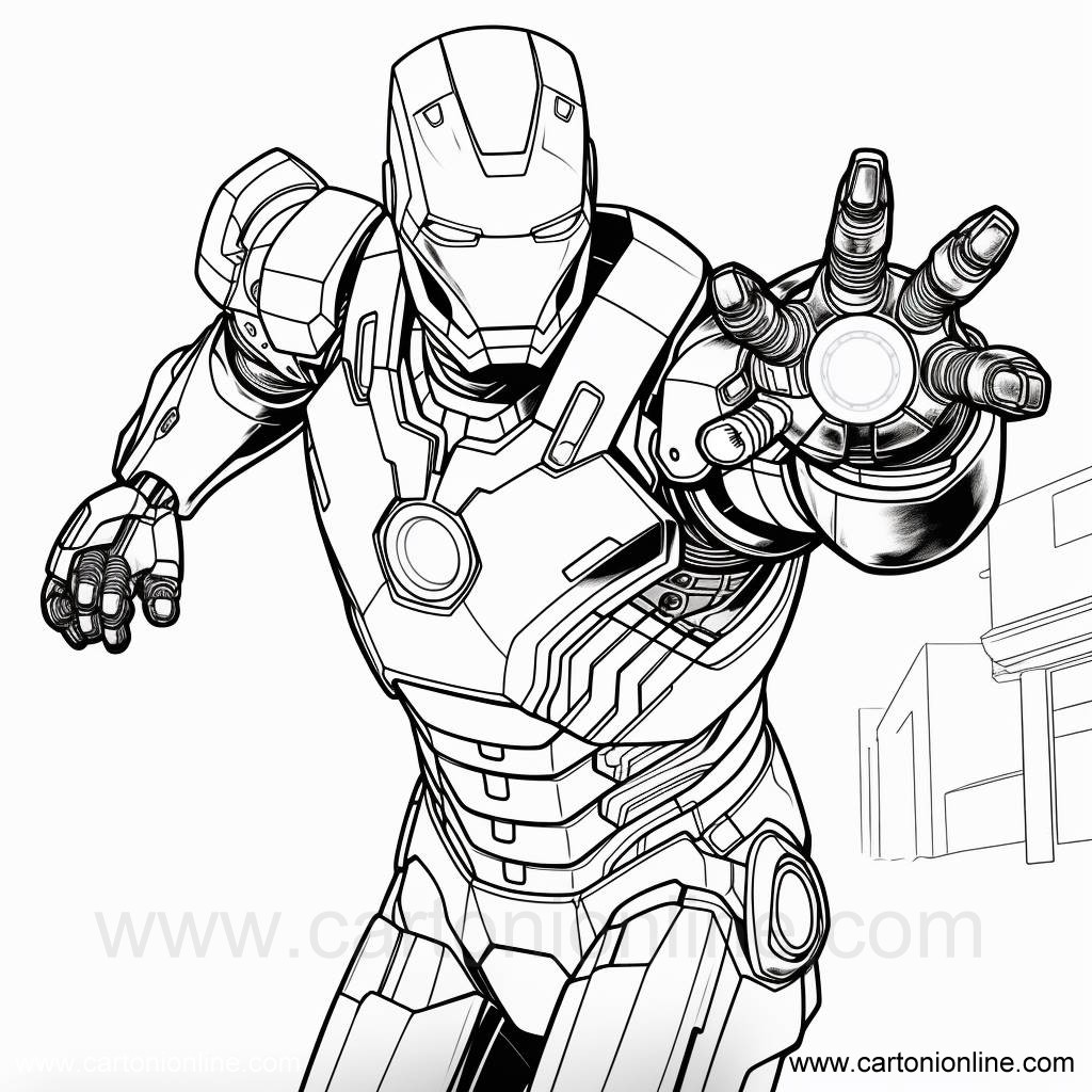 Dibujo 10 de Iron-Man para imprimir y colorear