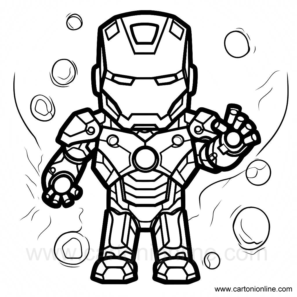 Dibujo 15 de Iron-Man para imprimir y colorear