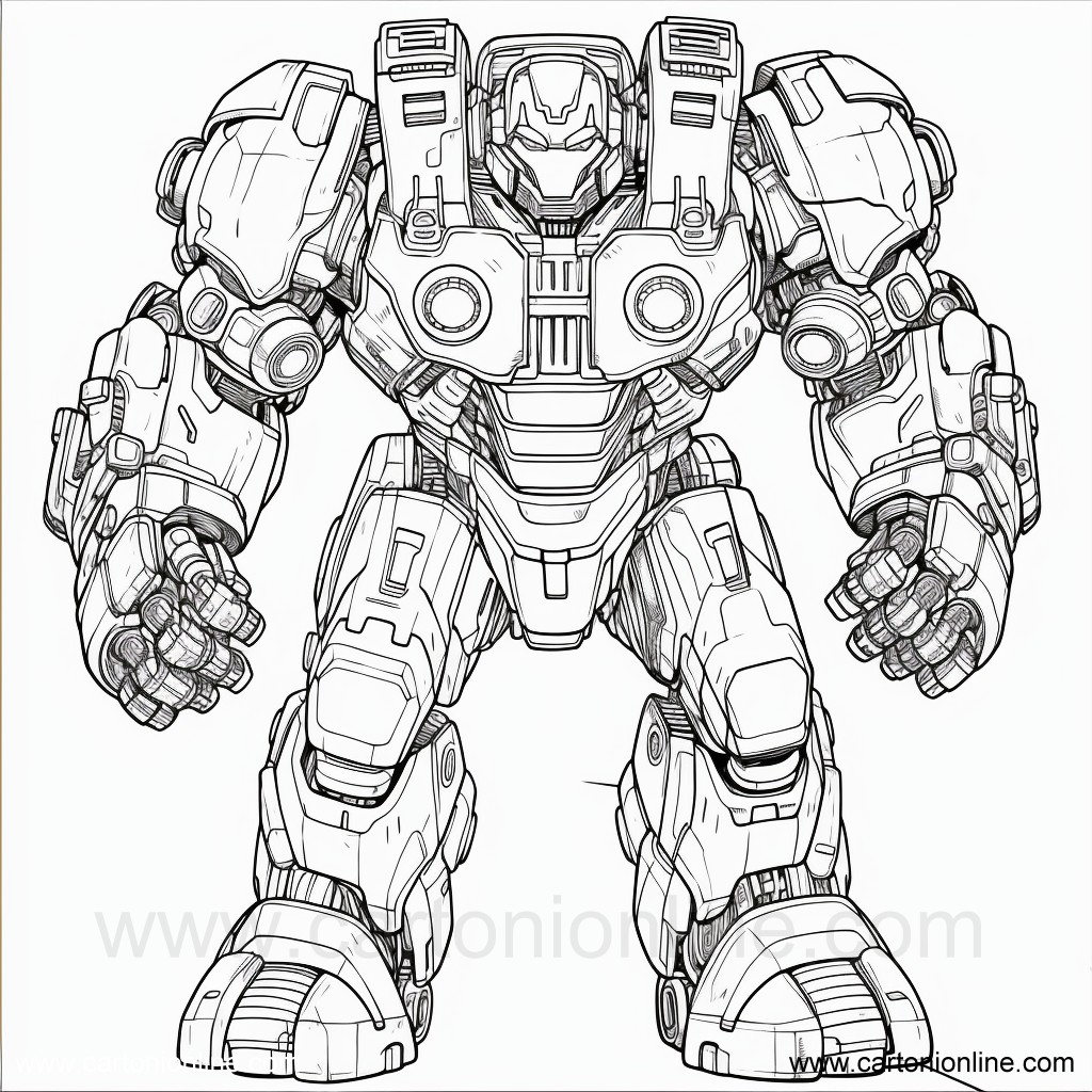 Dibujo 18 de Iron-Man para imprimir y colorear