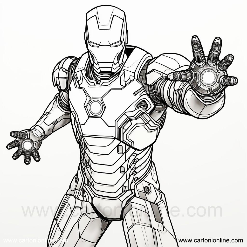 Dibujo 20 de Iron-Man para imprimir y colorear